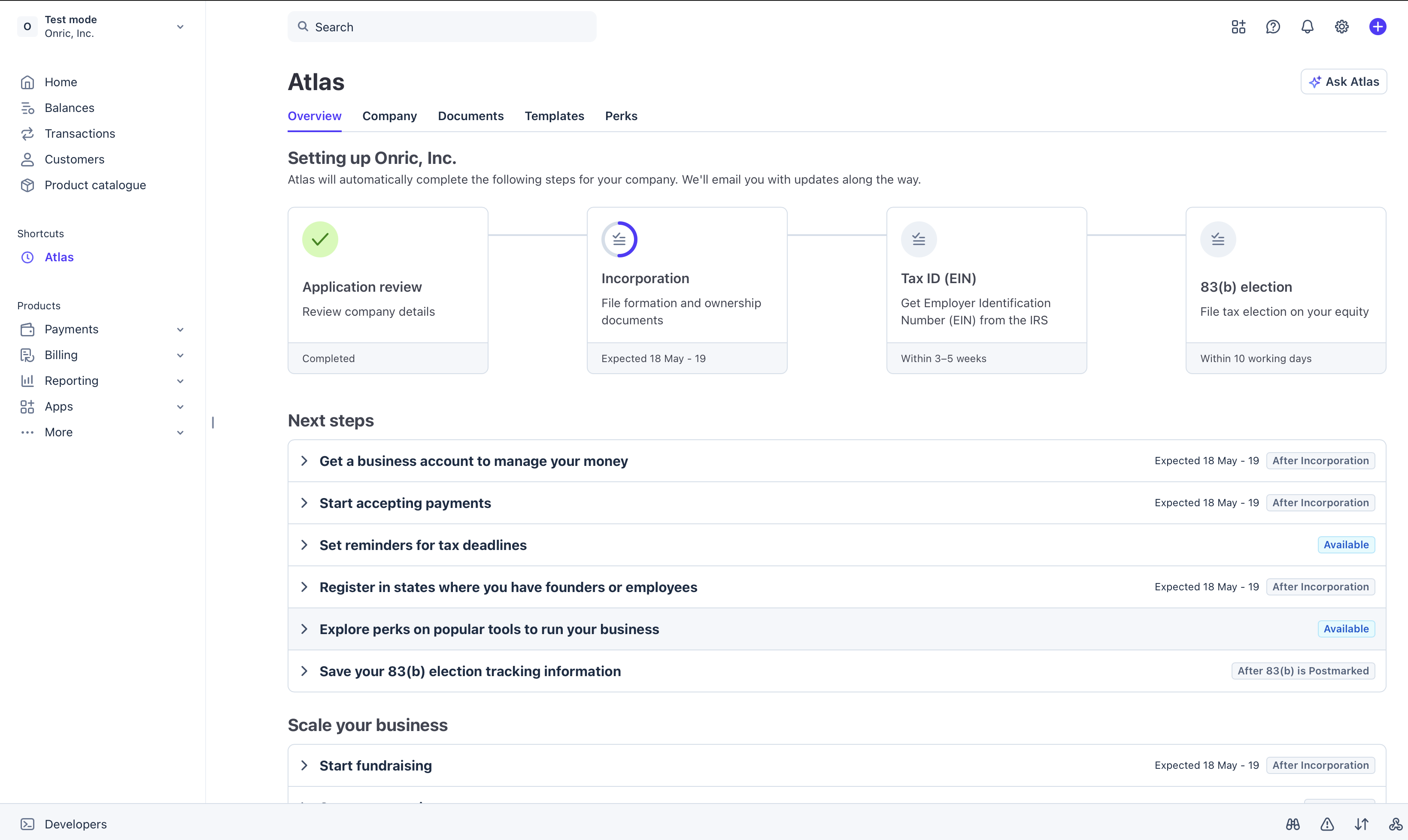 Stripe Atlas registration preview thumbnail